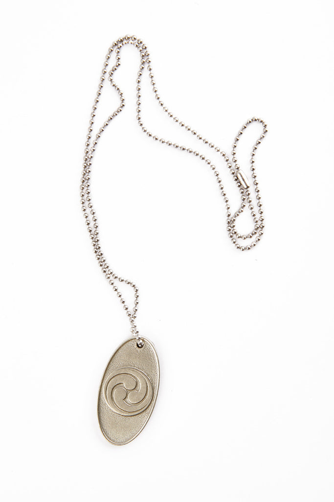 Three Treasures Pewter Pendant with Stainless Chain